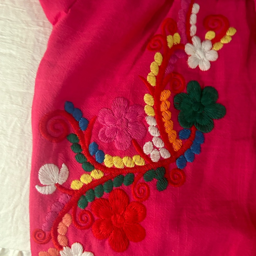 Embroidered pullover dress in bright pink – BEAUTIFUL! - Picture 5 of 13